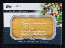 2010 Topps Update Manufactured Bat Barrels 43/99 Ryan Zimmerman #MBB-36 0i94