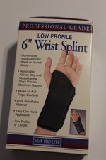 FLA Low Profile 6" Wrist Splint-Left Hand-Black-Large-NEW IN BOX