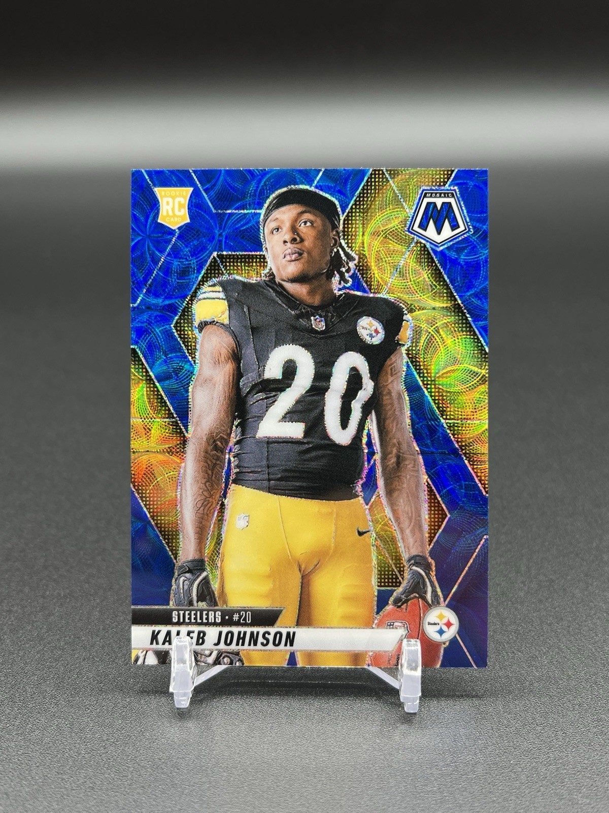 2025 Mosaic Blue Scope Prizm KALEB JOHNSON  #289 VARIATION---STEELERS