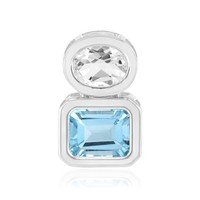 Himmelblauer Topas Sterlingsilber-AnhäNger
