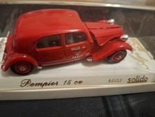 Vintage 1/43 Solido - 1939 Citroen 15   Pompier Die- Cast  Model # 4033