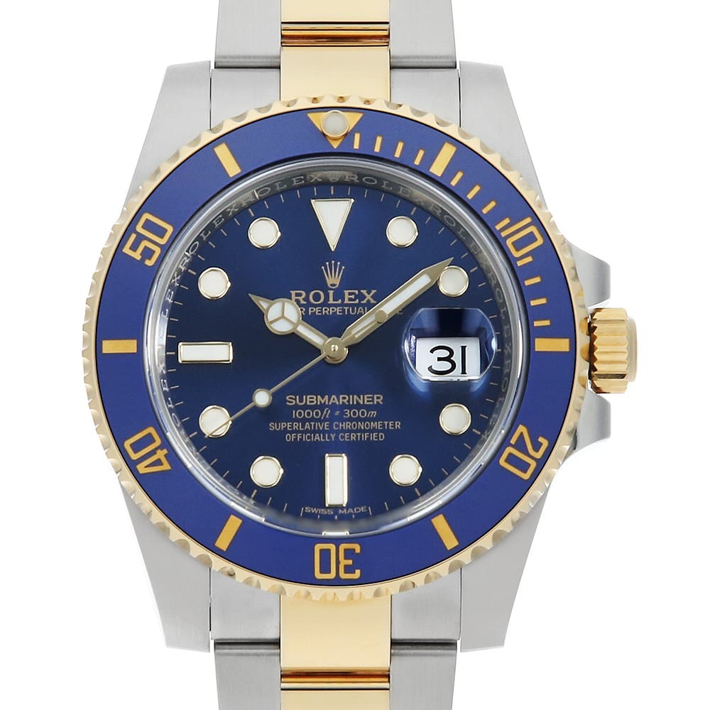 ROLEX SUBMARINER Date 116613LB blue Random Number second hand mens