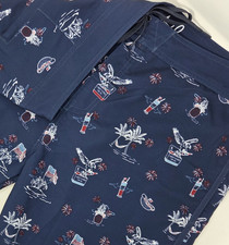 Travis Mathew Men  s Boardshorts 9  Inseam Waist 40 Flag Sweet Land of Beer