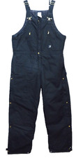 Carhartt Extremes Bib Overall Mens 40X30 Black Quilted Insulated