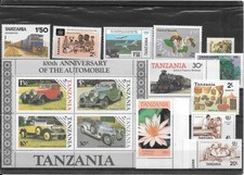 TANZANIE : BEAU LOT DE TIMBRES + BLOC NEUFS ** DONT VOITURES ANCIENNES