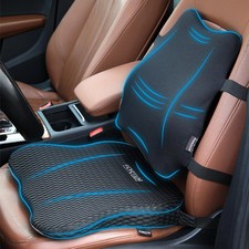 Car Seat Cushion And Back Support Pillow Memory Foam Car Wedge Cushion Comf...