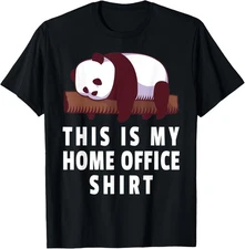 This is my Home Office Shirt Funny Office Humor Gift Panda T-Shirt