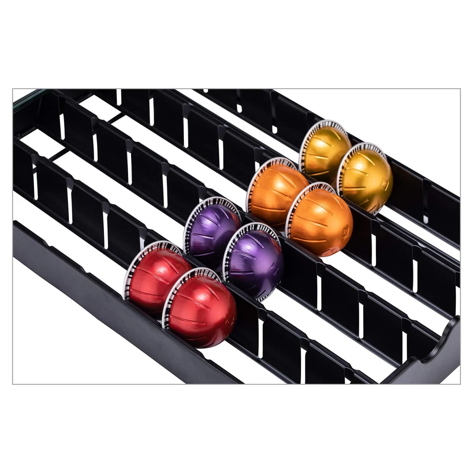 Cajón de almacenamiento con soporte para cápsulas de café Vertuo de vidrio para Nespresso Vertuo Pod St... Foto 4 de 4