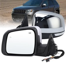 Driver Side Mirror W Manual Folding Blind Spot For 2011-22 Jeep Grand Cherokee