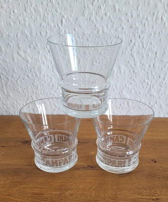 3 Stück CAMPARI Tumbler Glas, Cocktail, Gläser 0,4cl - TOP - Bild 1 von 4