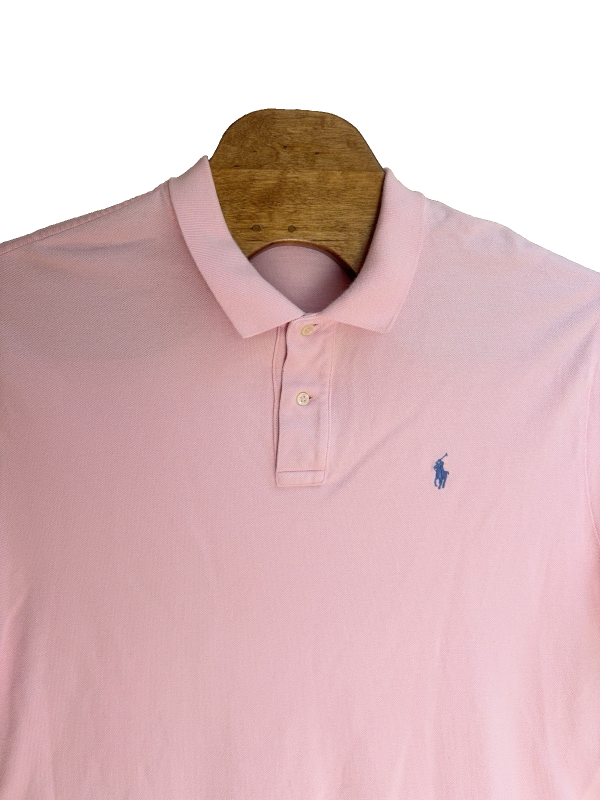 Polo Ralph Lauren Camicia Uomo Taglia 2XL Rosa Manica Corta Cotone Pony Golf