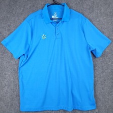 Walmart Employee Uniform Polo Shirt Blue Mens Size XL Wicking Prank