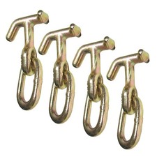 Grade 70 Mini TJ Hammerhead Hook Assembly on Link 4,700 LBS WLL Towing (4 Pack)