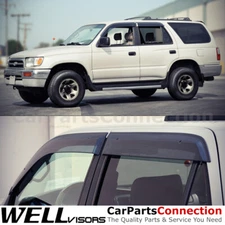 WellVisors Window Visors 96-02 For Toyota 4Runner Side Deflectors Clip-on