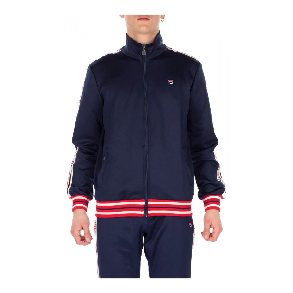 MAGLIA FELPA MAGLIE UOMO FILA LEFTY TRACK 687004 170 BLU ORIGINALE AI