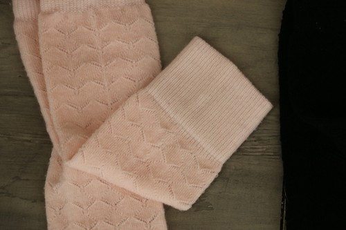 Girls Youth Knit Leg Warmers Bundle Set Light Pink Black - Picture 3 of 5
