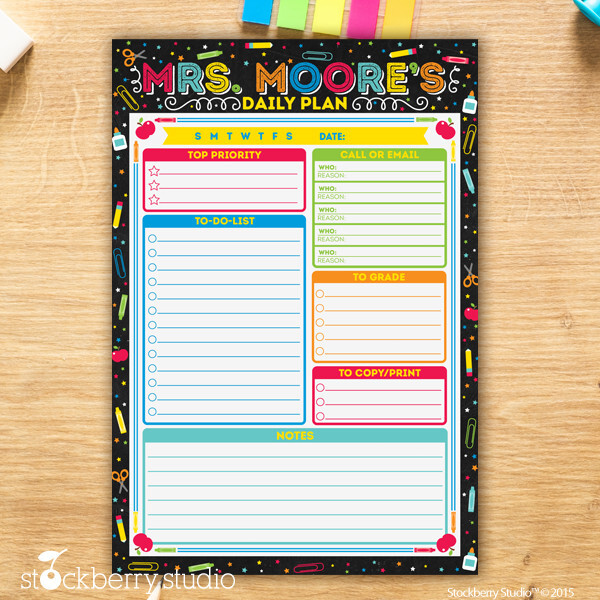 Personalized Teacher Notepad Custom Sticky Notes Writing Pad for Educators-image