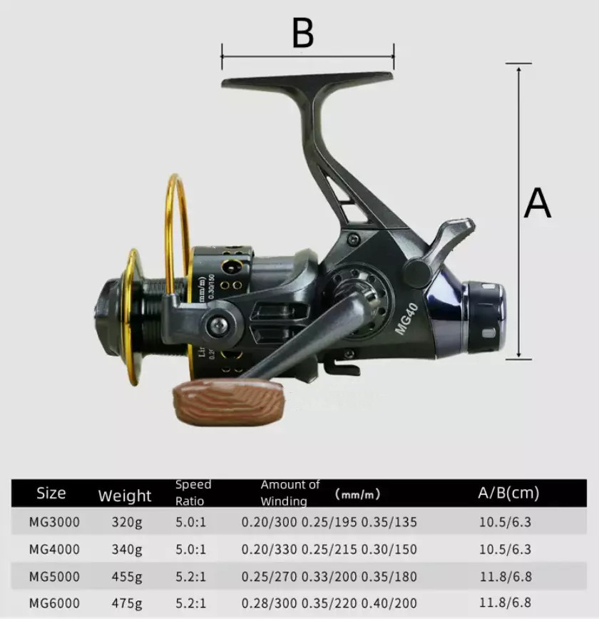 10+1BB Spinning Reel Fishing Reel Bait Runner Drag Heavy Duty Gear Ratio 5.2:1