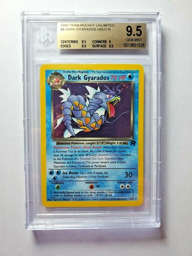 2000 Pokemon Team Rocket Holo Dark Gyarados #8 BGS 9.5 GEM MINT!