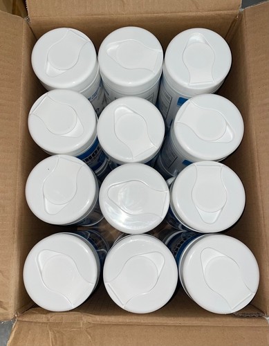 12 Pack of 75% Ethyl Alcohol Sanitizing Wipes 70 Wipes Each Canister 840 Total - Picture 5 of 5