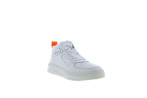 French Connection Chrisley Mens White Leather Sneakers - Picture 1 of 7