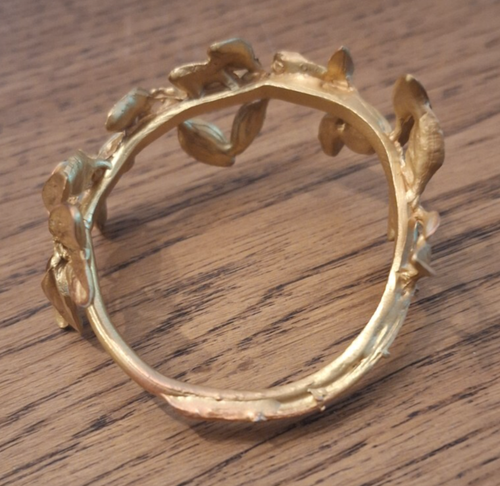 Table Art by Michael Michaud Herb Napkin Rings Boxes Set Of 4 Gold - Picture 10 of 20
