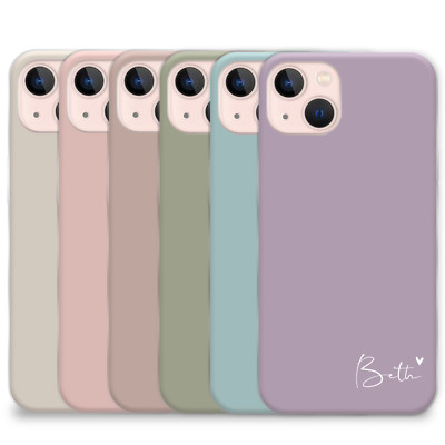 Personalisierte Handyhülle Pastell Name Hardcover Apple iPhone 7 8 11 12 Pro Xr
