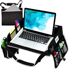 Travel Lap Desk, Portable for Car, Remote Work, Trips, School, Laptop Sleeve