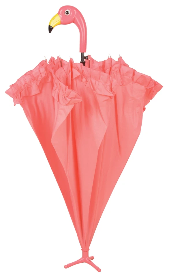 Esschert Design Parasol FLAMINGO Rose à Volants Rüschen - Photo 3/4