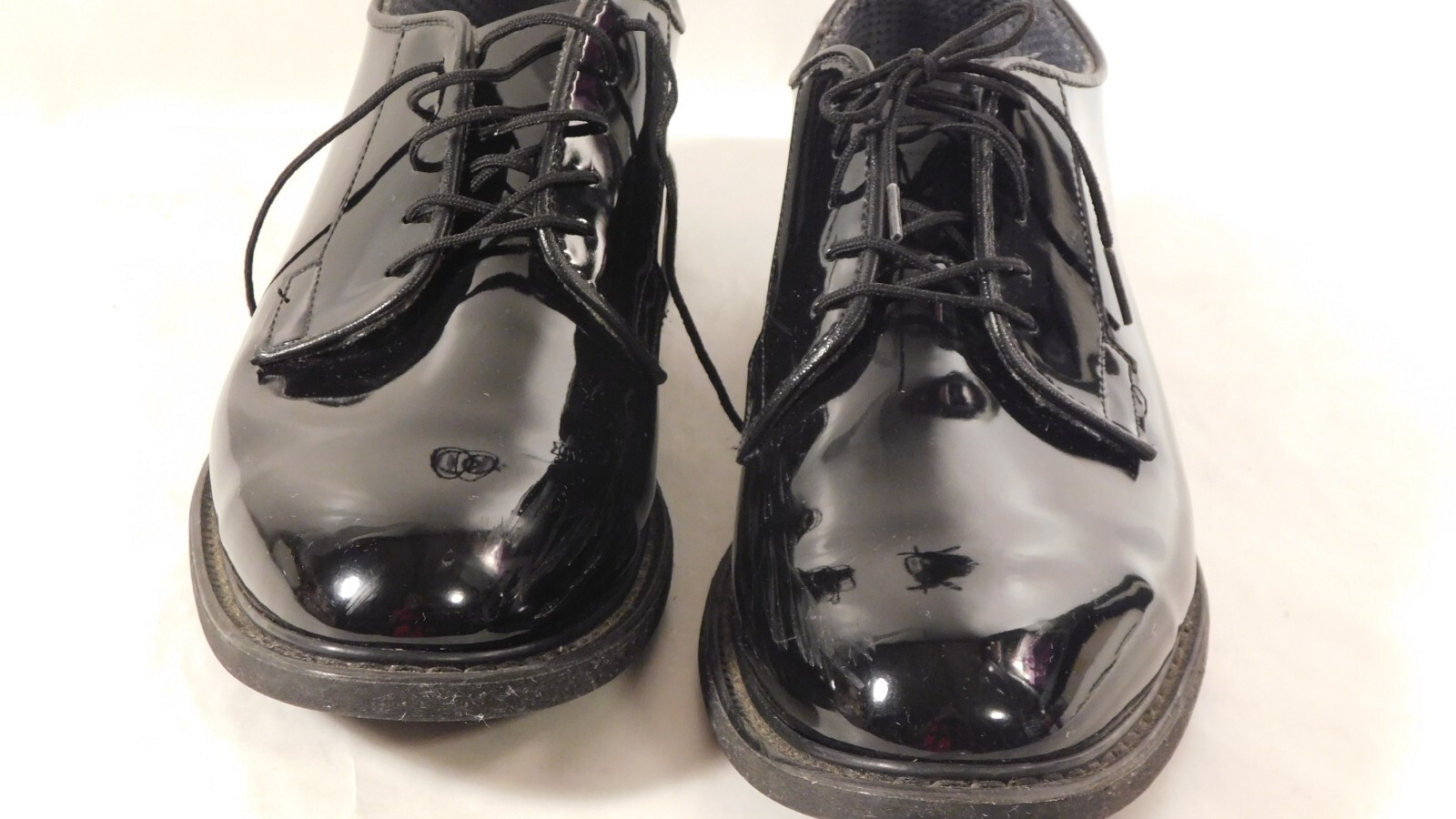 SAOLA Vibram High Gloss mens lace up oxford uniform dress shoes size 8