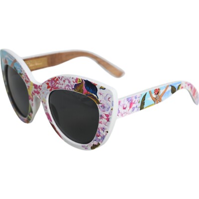 DOLCE & GABBANA Sunglasses Multicolor Wood Crystal Floral Hand