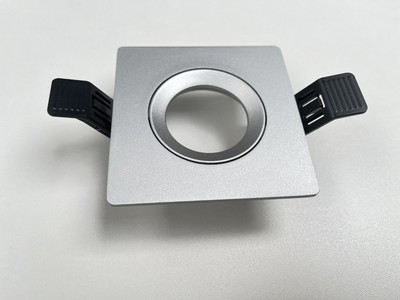 Hochwertige Einbau-Rahmen LED-Spotlights quadr. silber LED Spotlight und Treiber