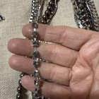 12 Strand Necklace/4 Strand Earring Set, Multi-strand layered, Black Silver, Gem — photo 4