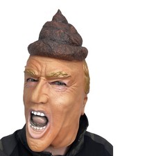 Costume Donald Trump maschera ex presidente americano politico Doo Doo Dump scherzo