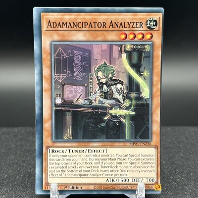 yugioh deck analyzer Adamancipator Analyzer MP21-EN226 MISCUT 1st Edition Super Rare Yugioh Card  #A