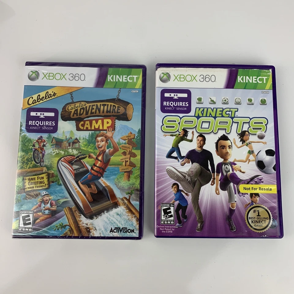 NEW Cabela’s Adventure Camp With Xbox 360 Sensor & Kinect Sports LOT ENDLESS FUN - Image 2 of 4