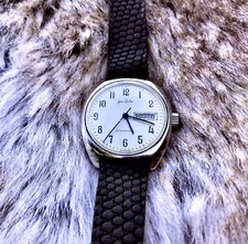 Vintage Jean Revlin Automatic Month Day Swiss Made Shock Resistant Watch