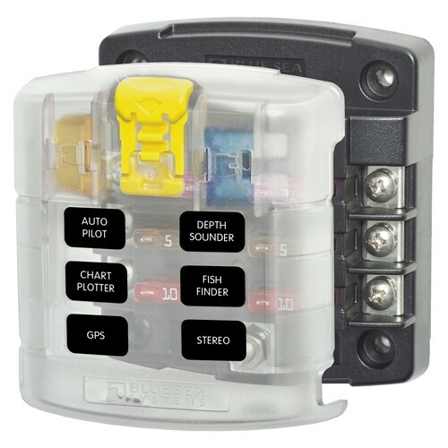 Quality Blue Sea ST Blade Fuse Block 6 Circuits  and Cover J94