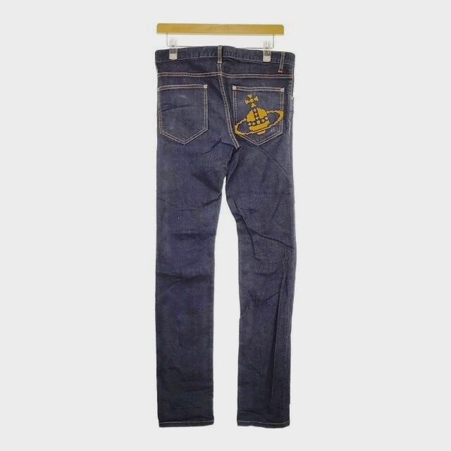 Vivienne Westwood MAN Orb embroidered skinny jeans Denim