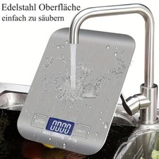 Bilancia da cucina digitale acciaio inox display LCD 10kg 1g misurazione bilancia elettronica