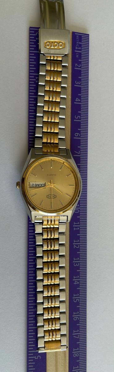 Vintage Octo Quartz Watch Spanish Date Swiss 7 Jewels Original