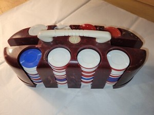 Vintage Victory Bakelite Poker Chip Holder Plastic Chips Card Holder Carrier