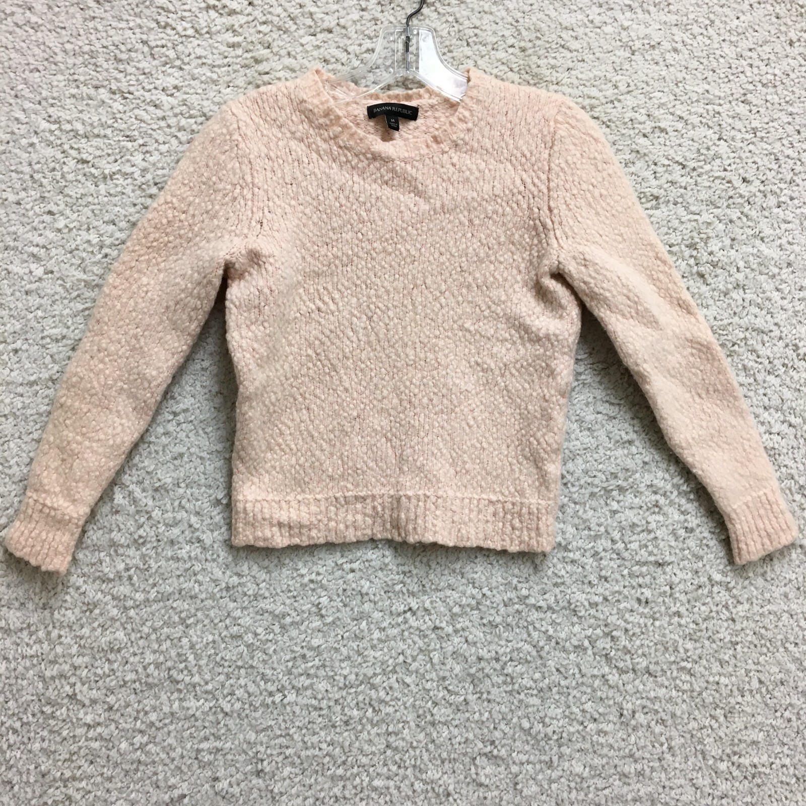 Banana Republic Sweater Medium Adult Pink Cropped Wool Blend Pullover Womens M