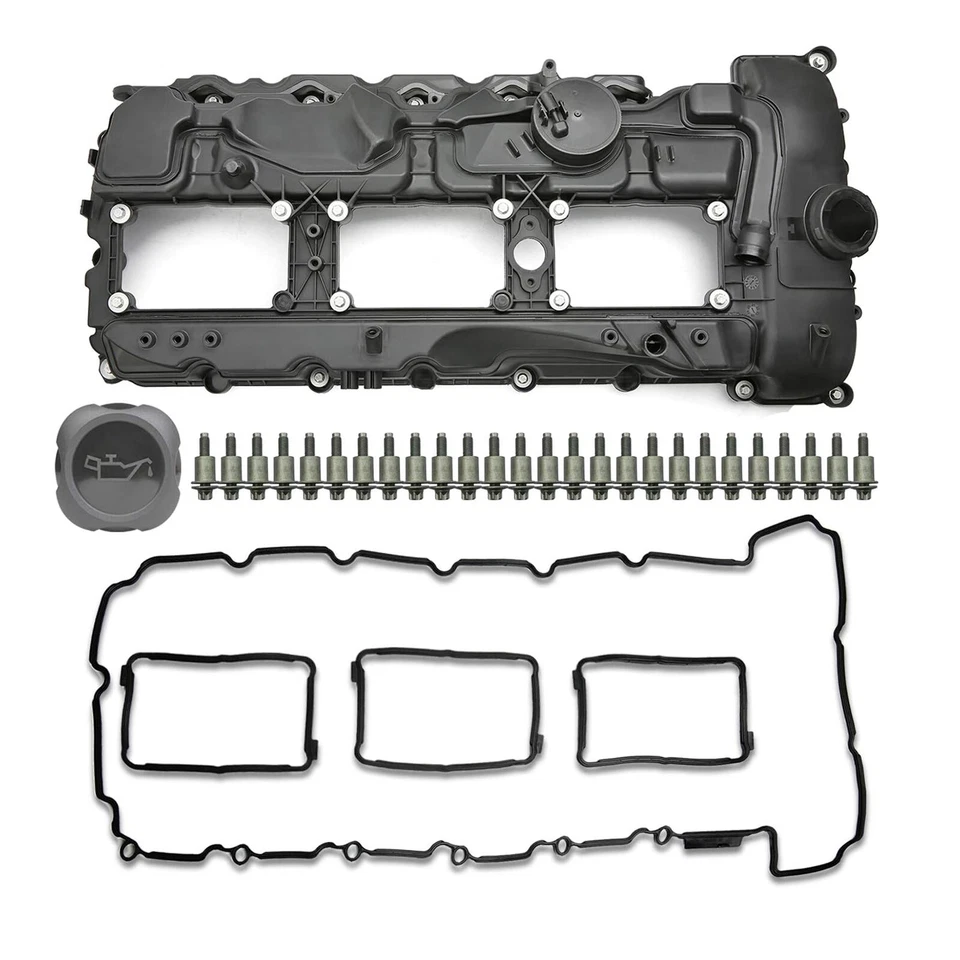 Valve Cover w/ Gasket+Cap 11127570292 For BMW N55 135i 335i 535i 640i 740i - Image 3 of 4