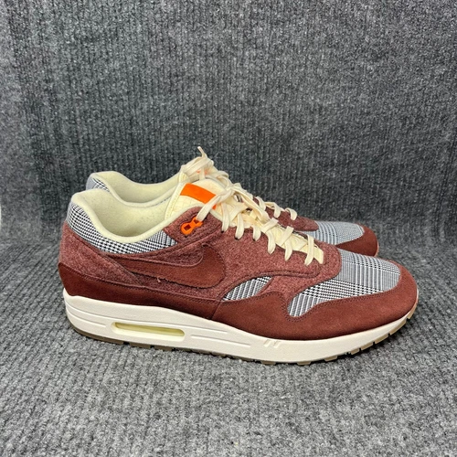 Nike Air Max 1 Houndstooth Bronze Eclipse Total Orange Mens 14 CT1207-200