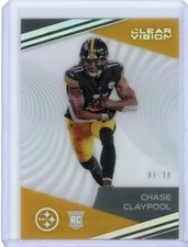 2020 Panini Chronicles Clear Vision Holo Gold Rookie #CV-15 Chase Claypool 01/10