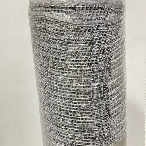 Celebrate It Mesh 12 in x 35 ft - 2 Pack Silver White Wedding Art - Picture 4 of 6