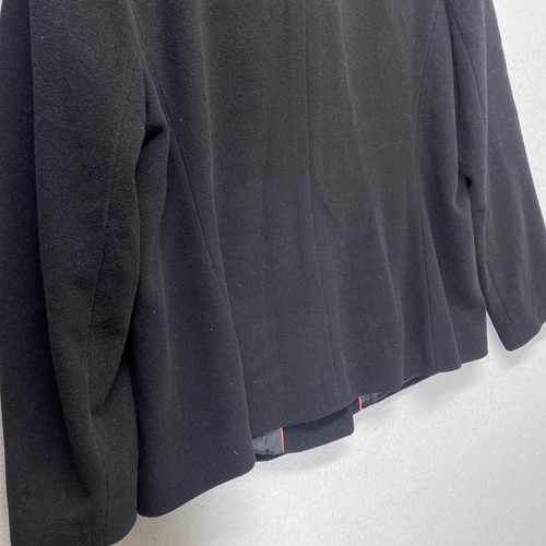 Cole Haan Coat Womens 16 Black Wool Cashmere Button Up - Picture 6 of 12