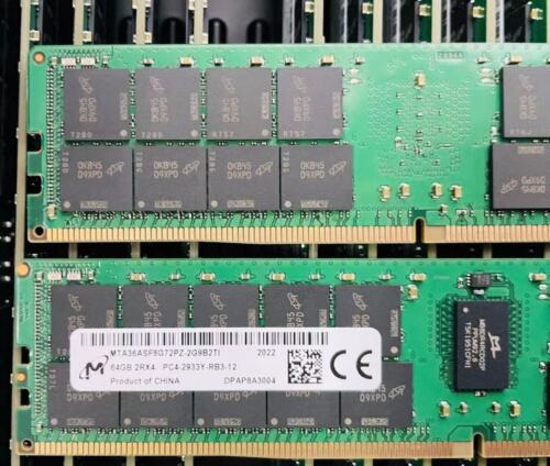 64GB Micron MT DDR4 2Rx4 2933 ECC RDIMM PC4-2933Y-RB3 MTA36ASF8G72PZ-2G9B2TI - Picture 2 of 3