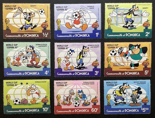 DOMINICA DISNEY WORLD CUP ESPANA '82 STAMPS SET MNH SPAIN SOCCER SPORTS GOOFY